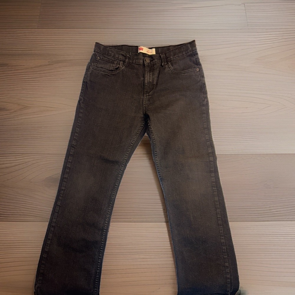 Levi's 517 Bootcut youth boys/girls Black Jeans Adjustable Waist Size  inseam 26